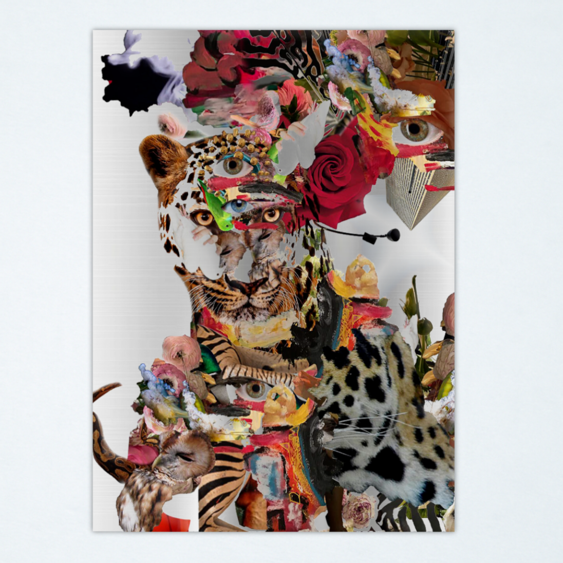 “Untitled” 2023  (Tiger & Rose Composition) Kelly Dabbah